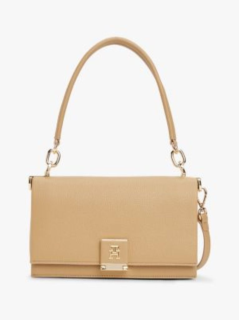 Brown TH Monogram Flap Closure Crossbody Bag  Women