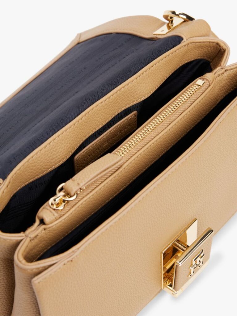 Brown TH Monogram Flap Closure Crossbody Bag  Women