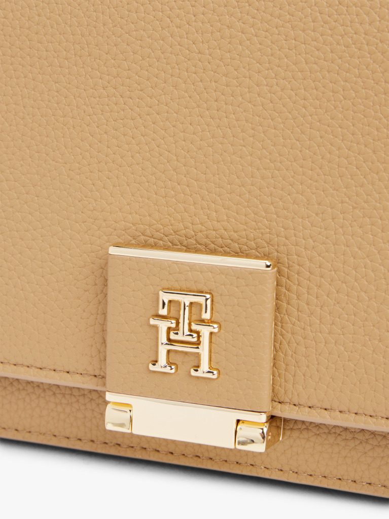 Brown TH Monogram Flap Closure Crossbody Bag  Women