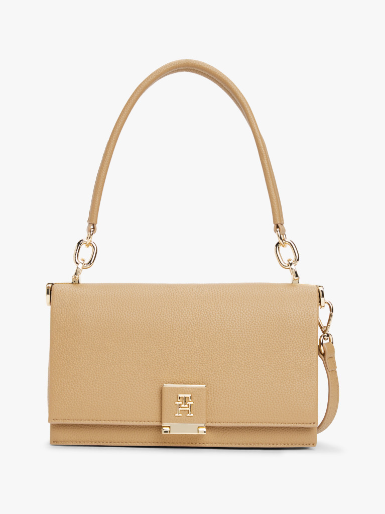 Brown TH Monogram Flap Closure Crossbody Bag  Women