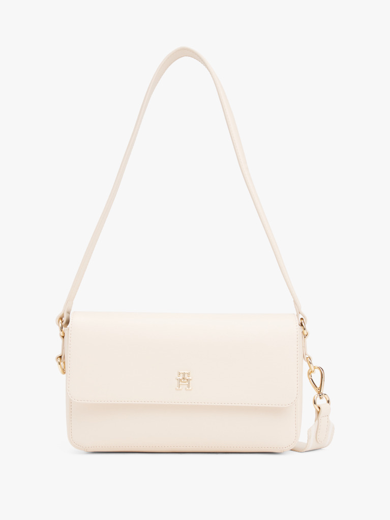 Beige TH Monogram Convertible Crossbody Bag  Women