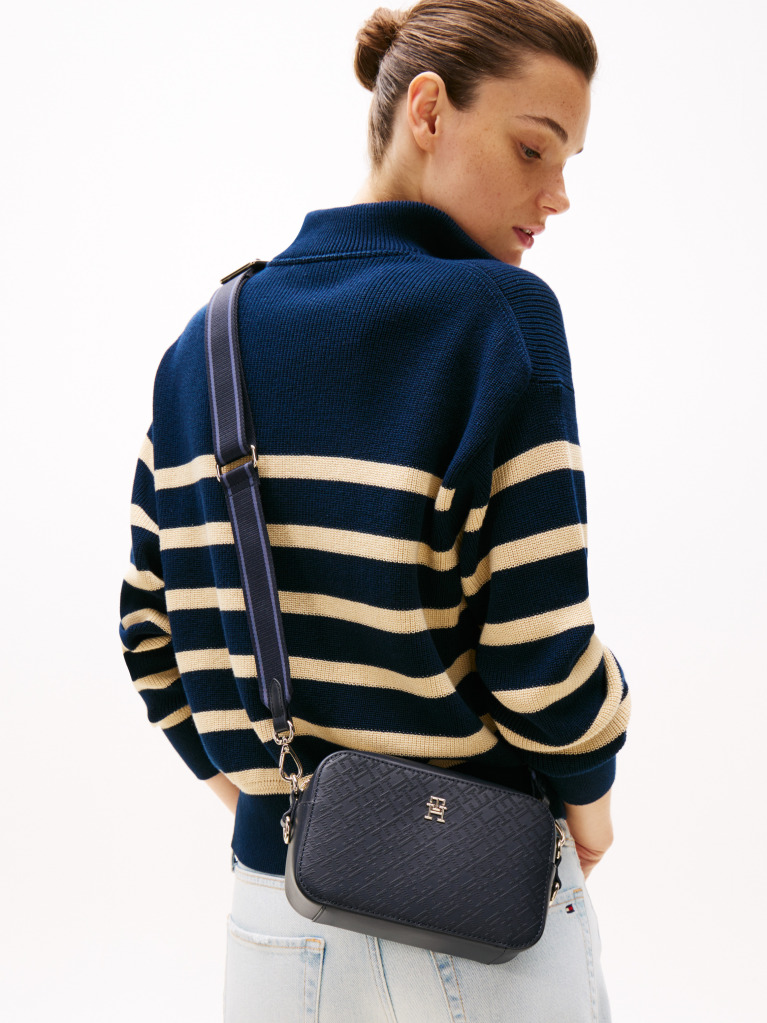Blue TH Monogram Camera Bag  Women