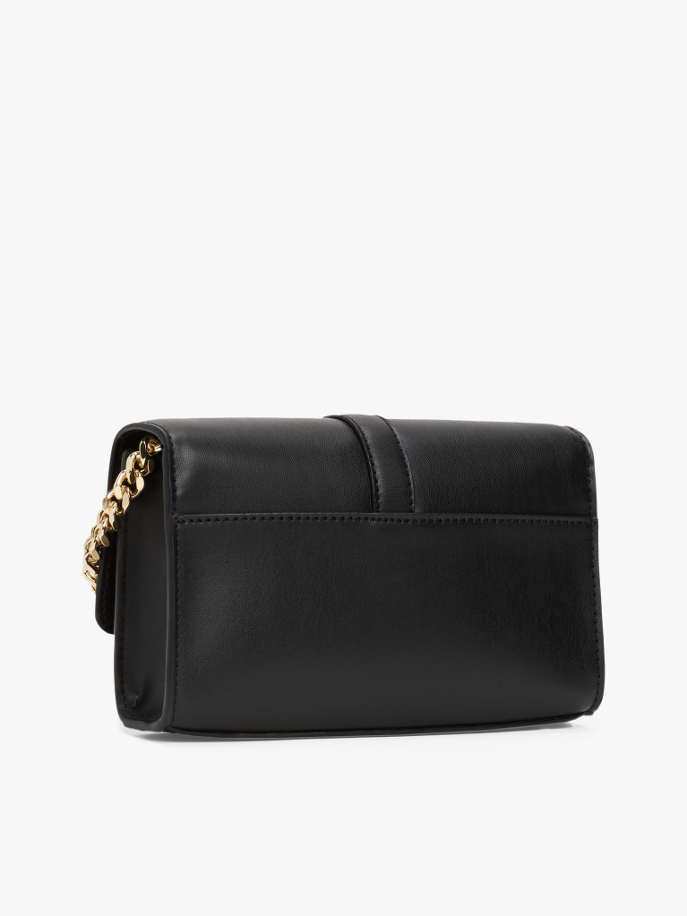 Black Heritage Chain Strap Crossbody Bag  Women