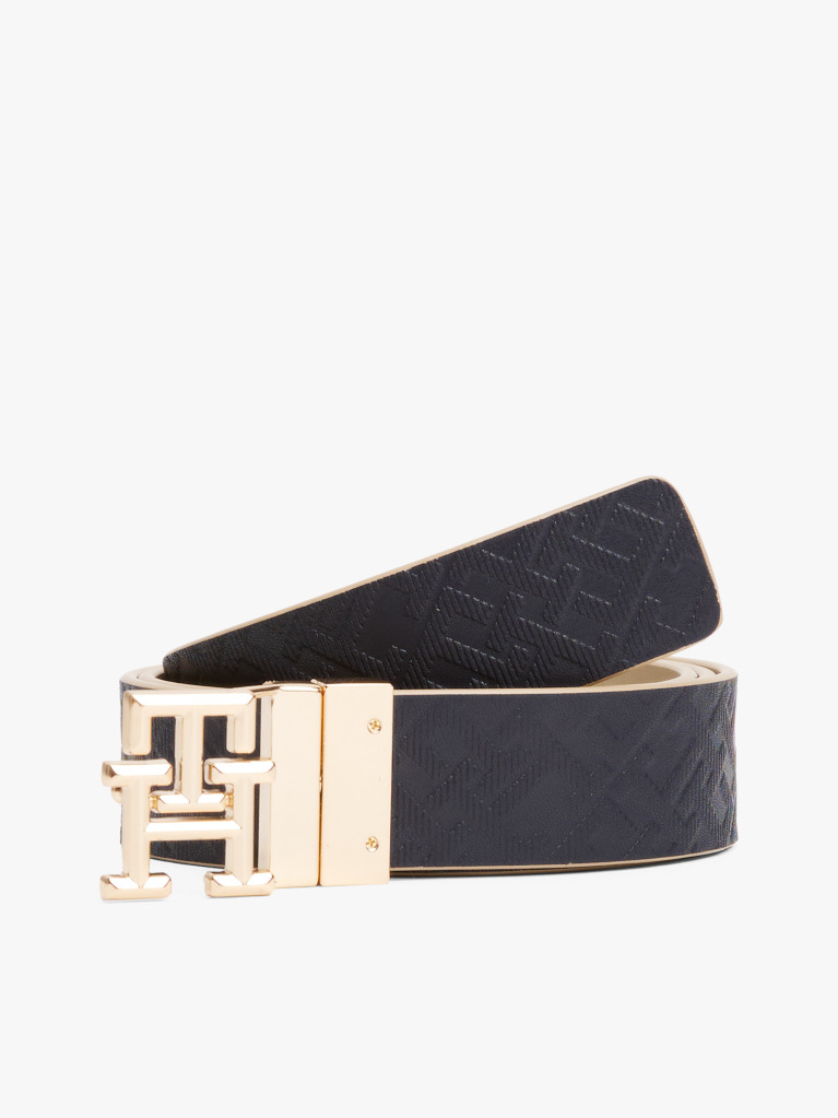 Multi TH Monogram Reversible Leather Belt  Women