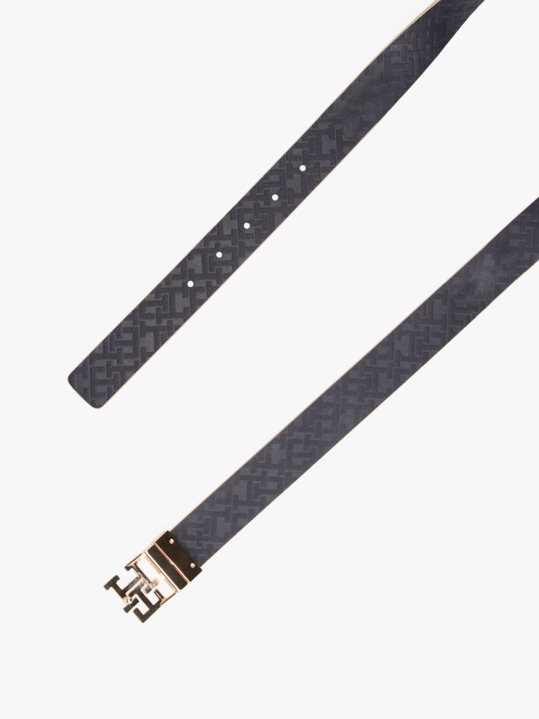 Multi TH Monogram Reversible Leather Belt  Women