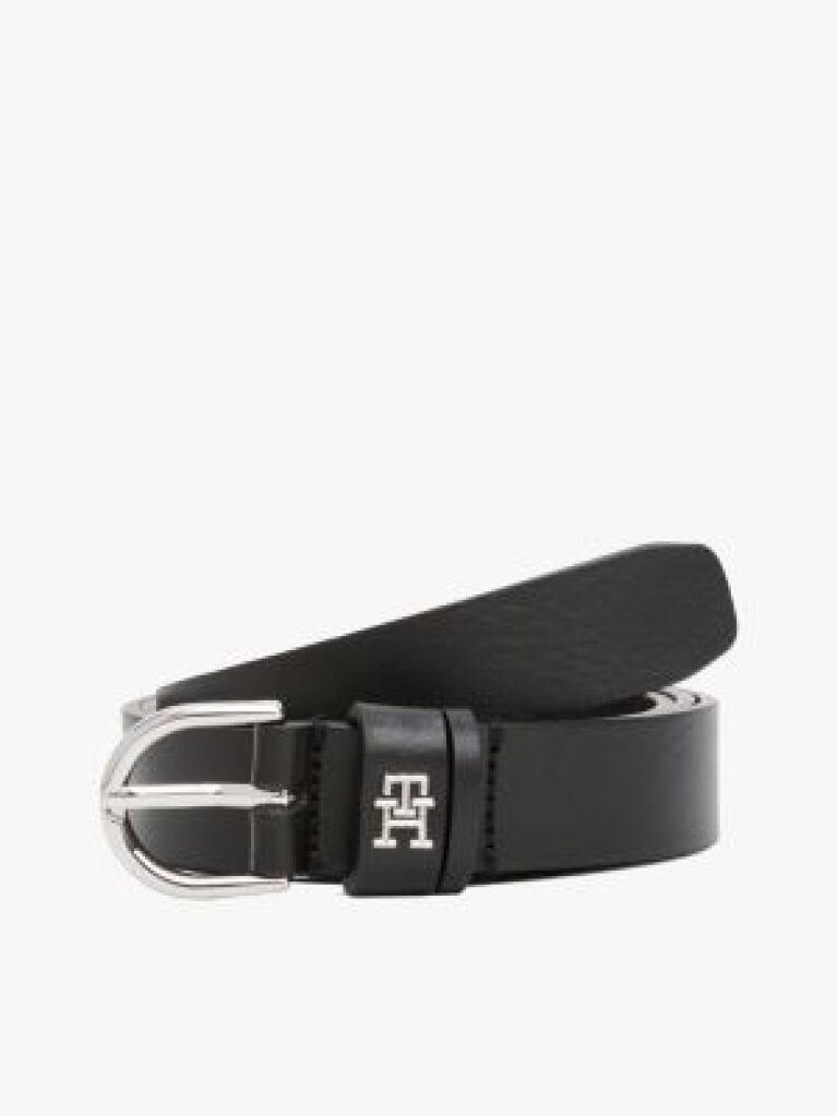 Black Essential Leather Belt  Women