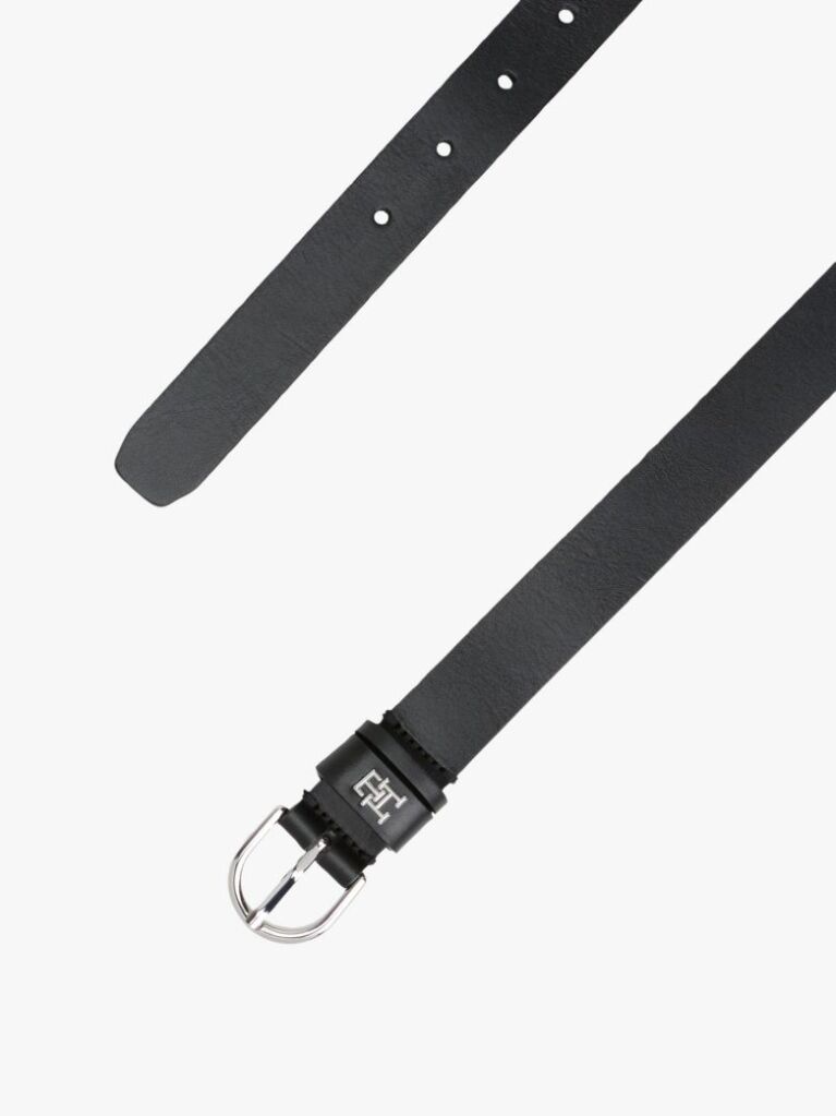 Black Essential Leather Belt  Women