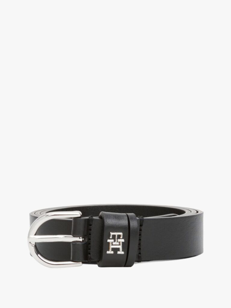 Black Essential Leather Belt  Women