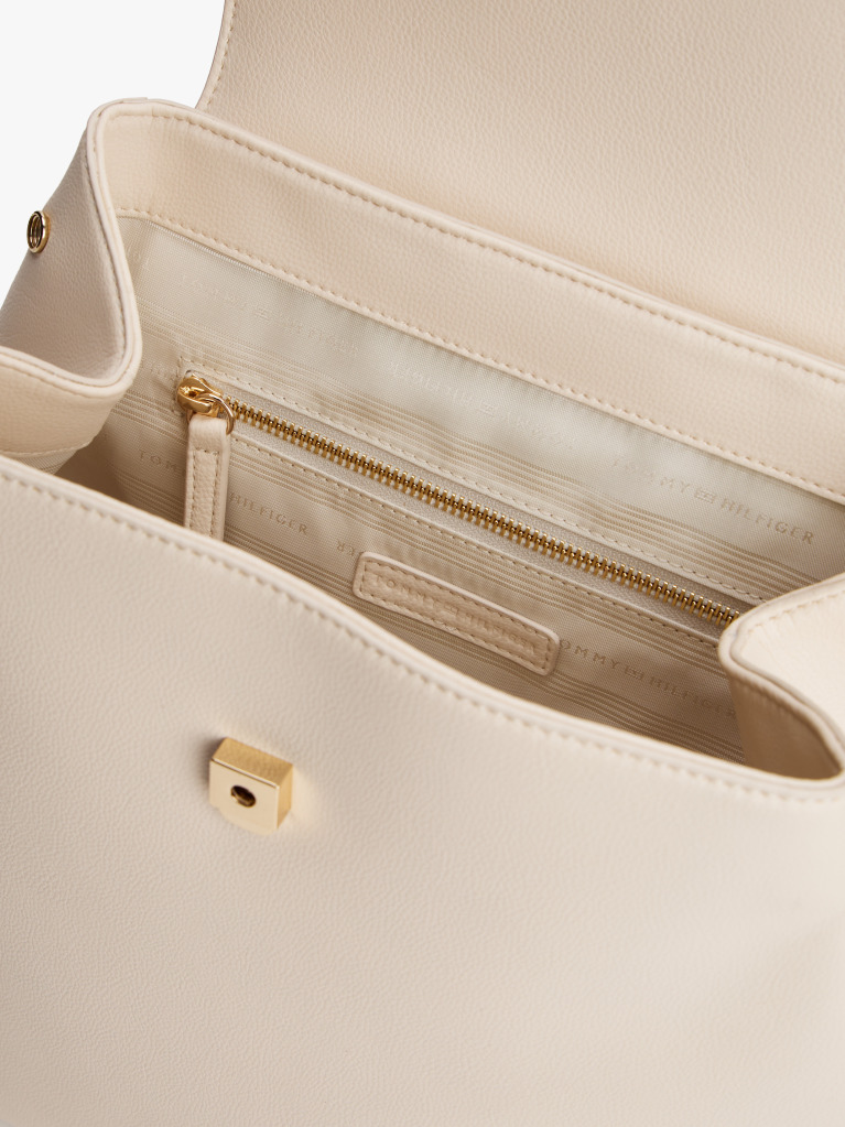 Beige TH Monogram Plaque Backpack  Women