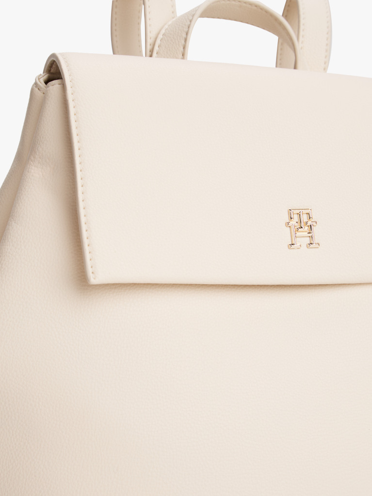Beige TH Monogram Plaque Backpack  Women