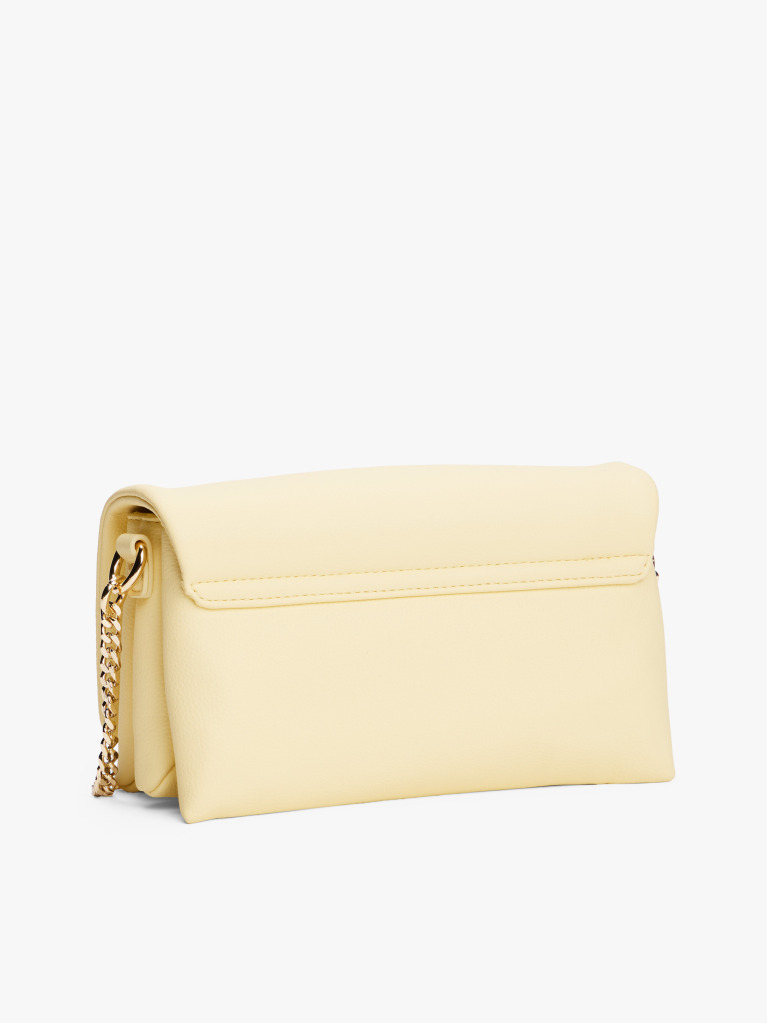 Yellow Modern Turn Lock Crossbody Bag  Women