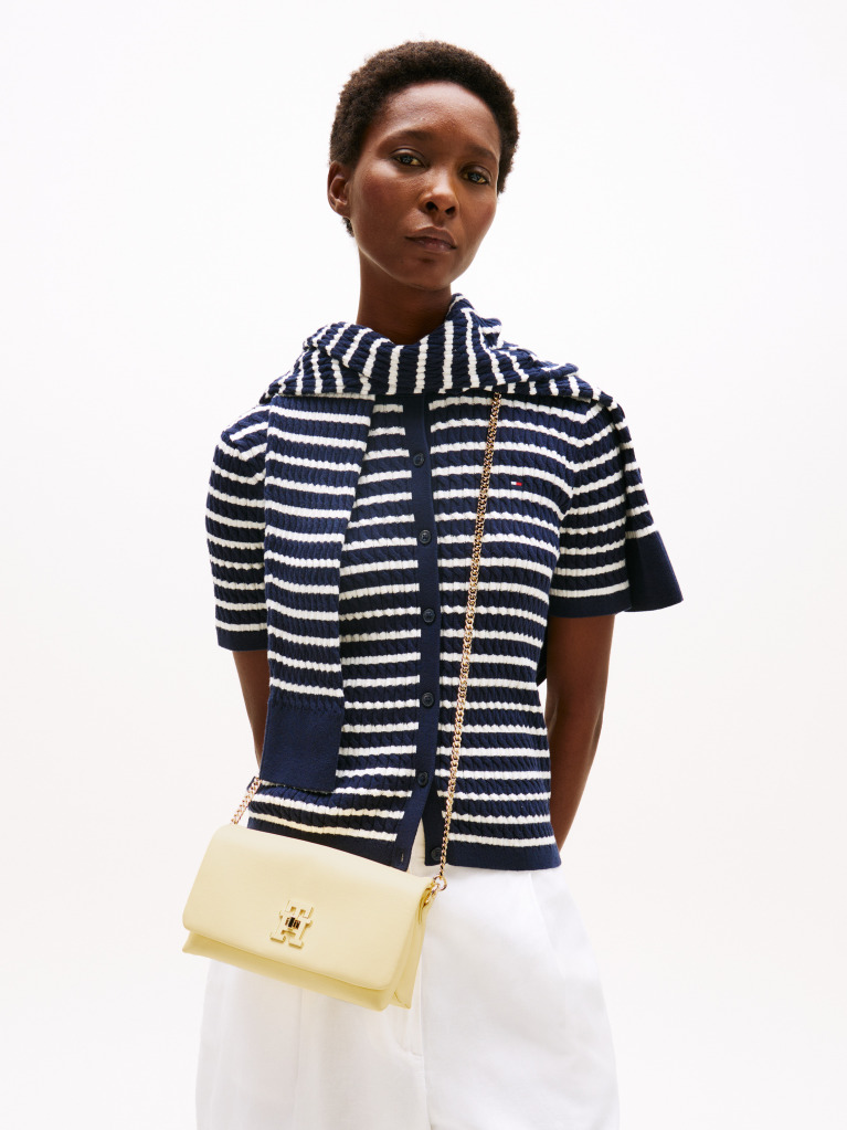 Yellow Modern Turn Lock Crossbody Bag  Women