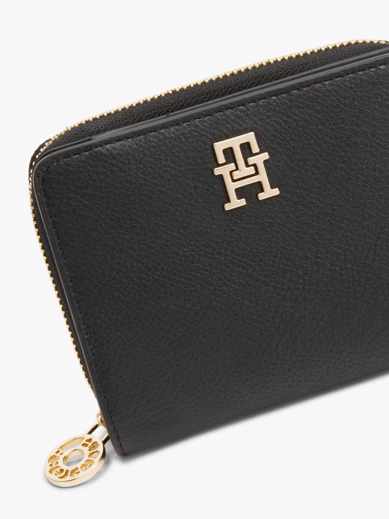 Black TH Monogram Plaque Wallet  Women