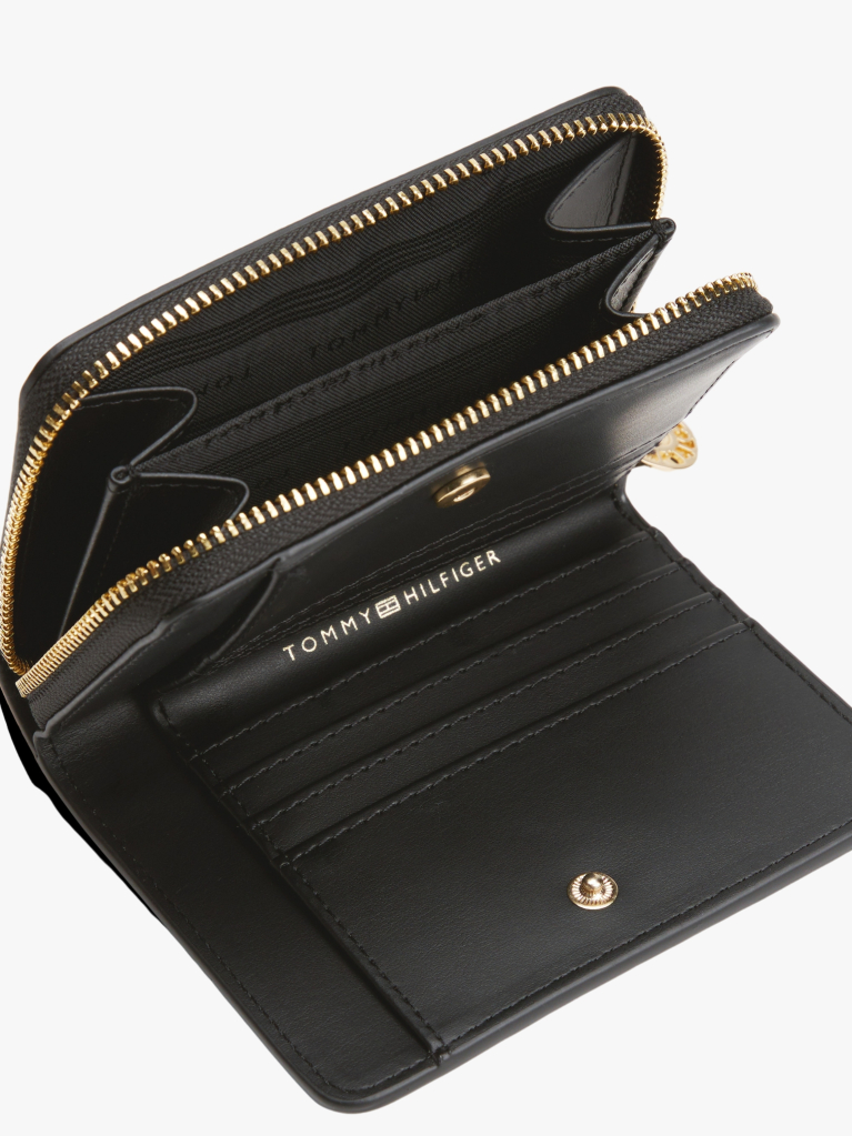 Black TH Monogram Plaque Wallet  Women