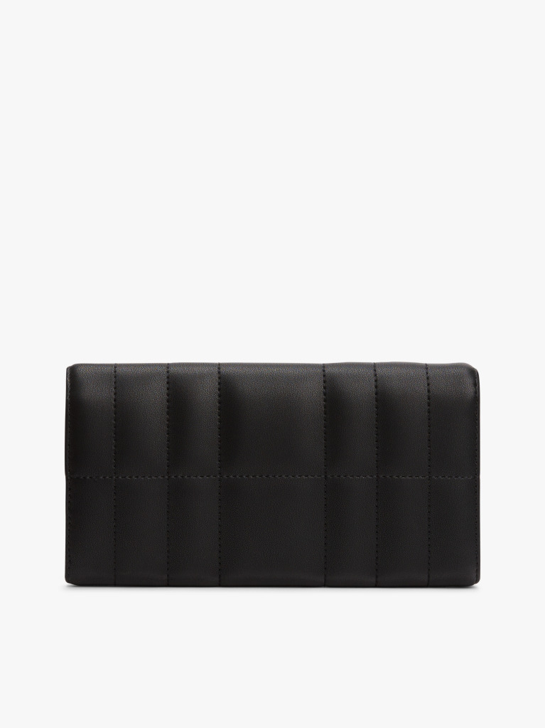 Black TH Feminine Large Flap Wallet   Women