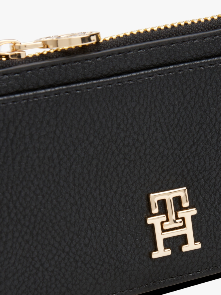 Black TH Monogram Plaque Card Holder  Women