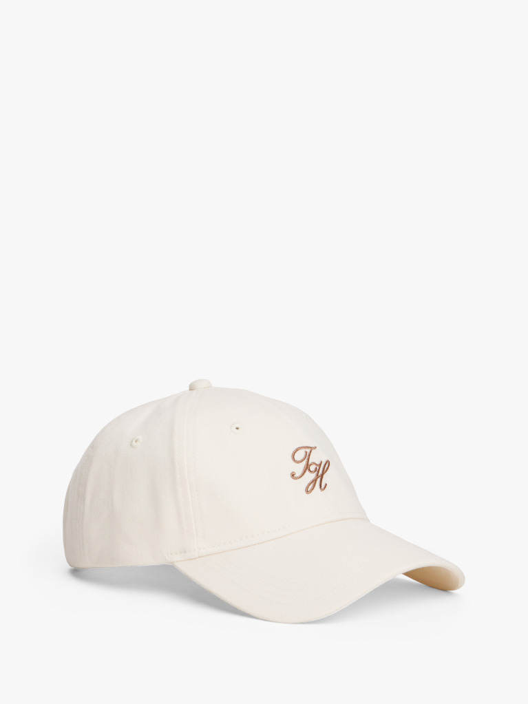 Beige TH Monogram Embroidery Baseball Cap  Women