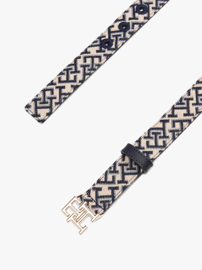 Blue TH Monogram Jacquard Belt  Women