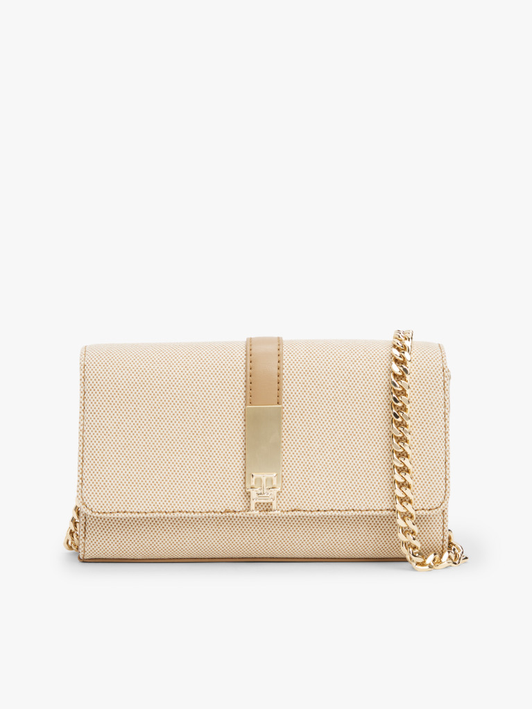 Beige Heritage Canvas Crossbody Bag  Women