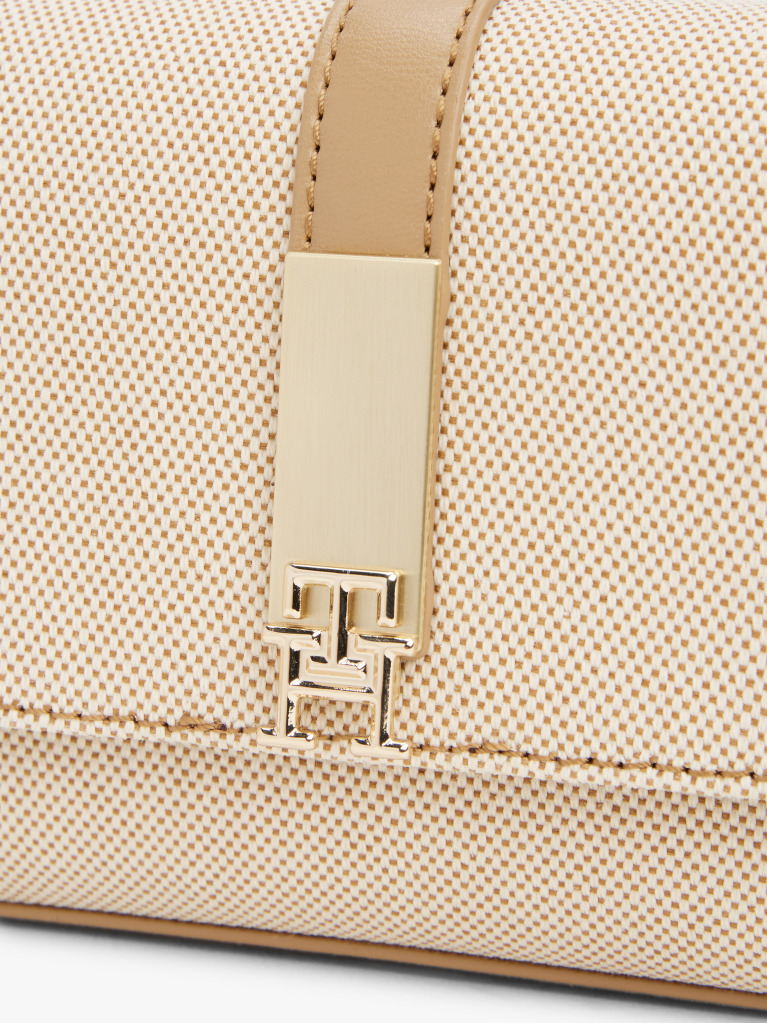 Beige Heritage Canvas Crossbody Bag  Women