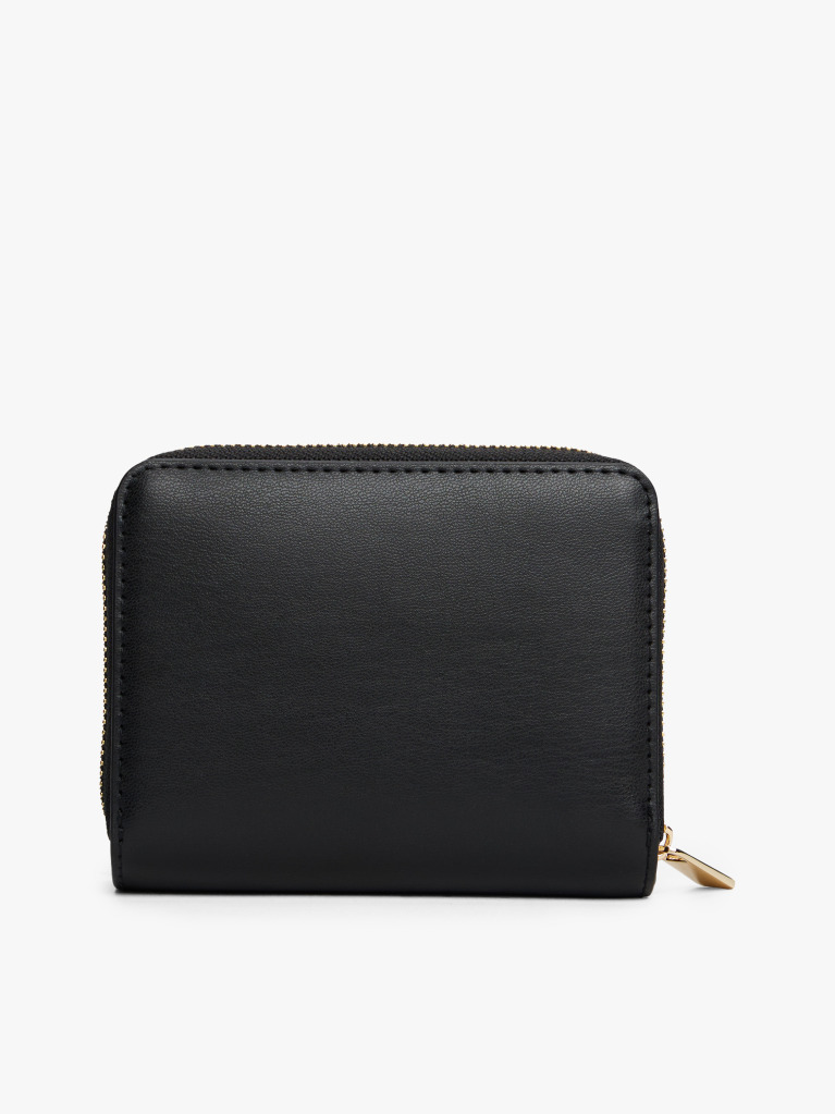 Black TH Monogram Zip-Around Flap Wallet  Women