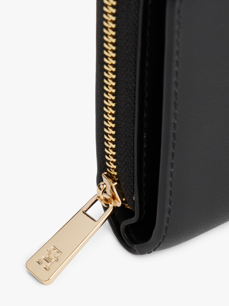 Black TH Icon Medium Quilted Wallet  Women
