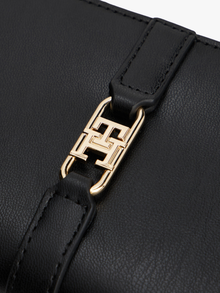 Black TH Monogram Bifold Wallet  Women