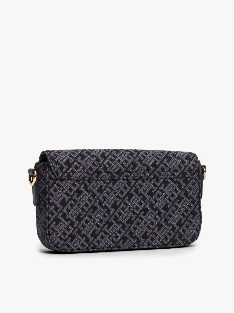 Black Hilfiger Icon Jacquard Crossbody Bag  Women