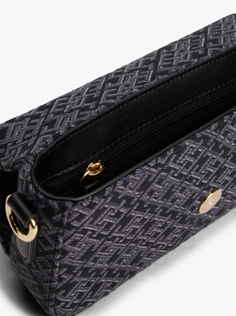 Black Hilfiger Icon Jacquard Crossbody Bag  Women