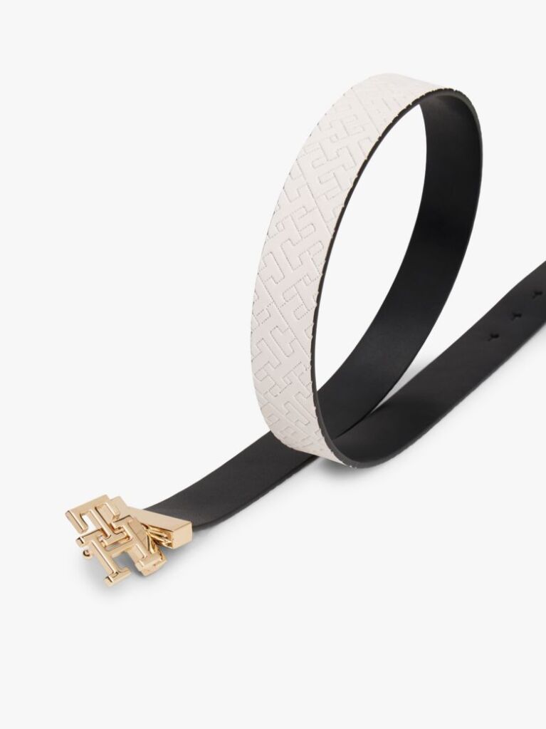 Multi TH Monogram Reversible Leather Belt  Women