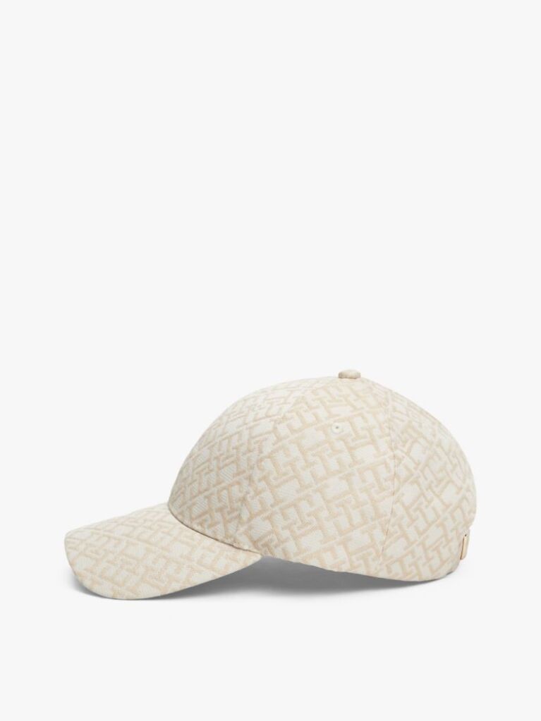Beige TH Monogram Jacquard Baseball Cap  Women