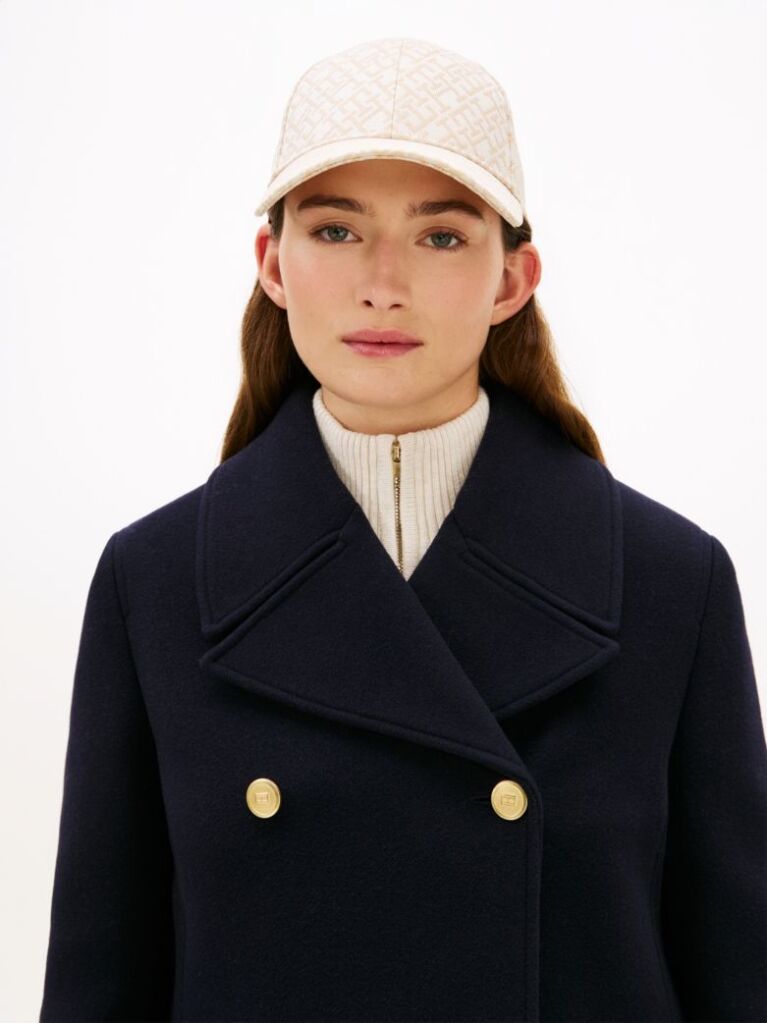 Beige TH Monogram Jacquard Baseball Cap  Women