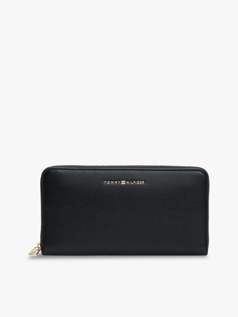 Black TH Flag Large Zip-Around Wallet  Women