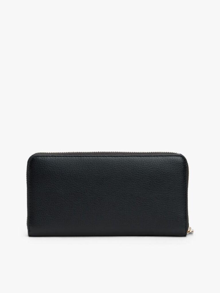 Black TH Flag Large Zip-Around Wallet  Women
