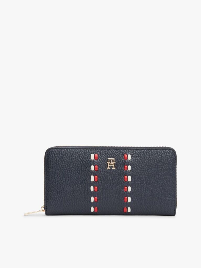 Blue Hilfiger Icon Signature Tape Zip-Around Wallet  Women