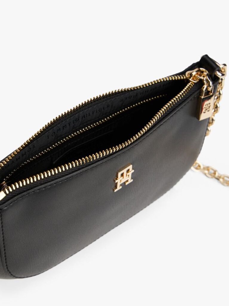 Black TH Monogram Chain Strap Crossbody Bag  Women