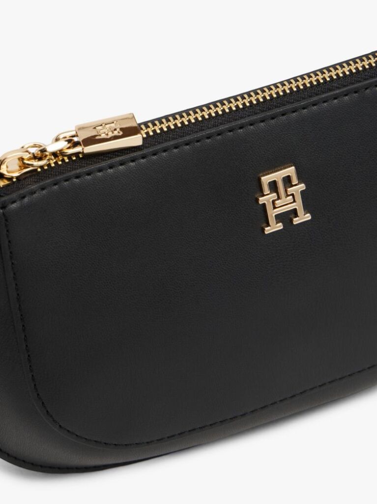 Black TH Monogram Chain Strap Crossbody Bag  Women