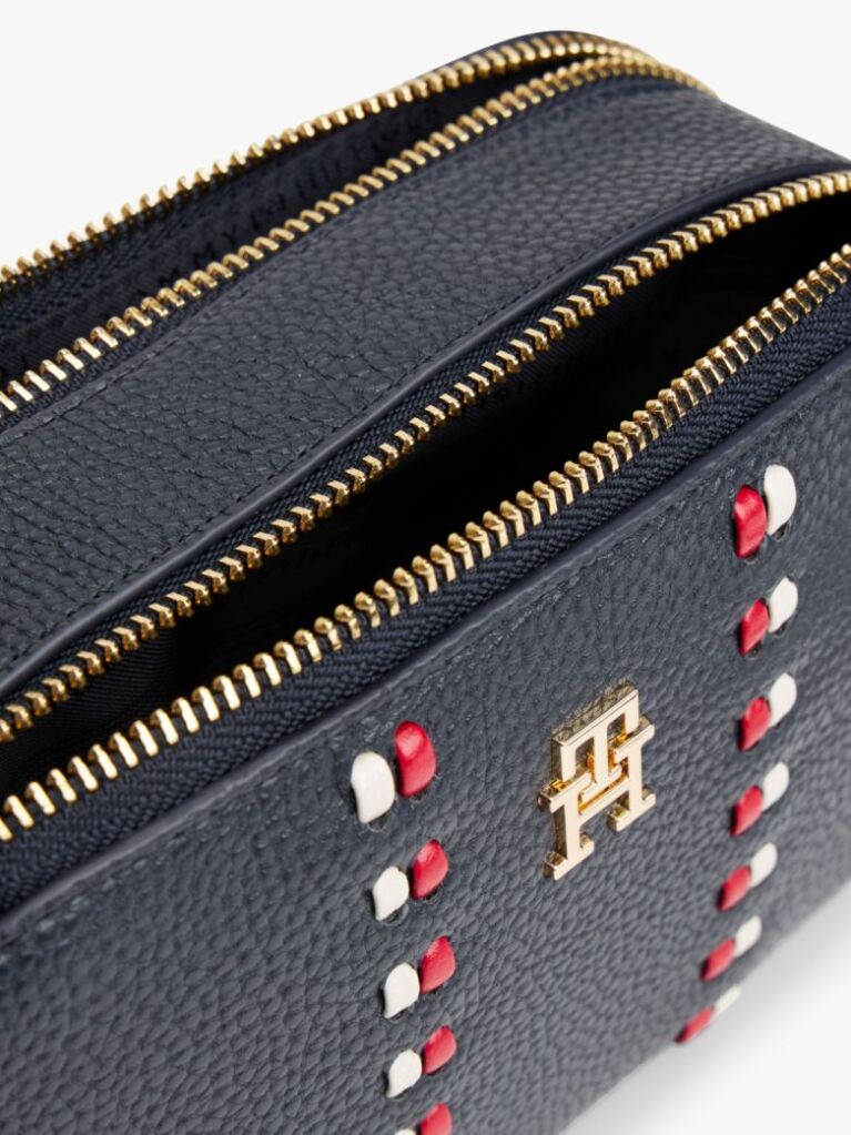Blue Signature Tape Camera Bag  Women