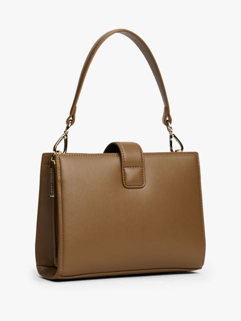 Brown Heritage TH Monogram Plaque Satchel  Women