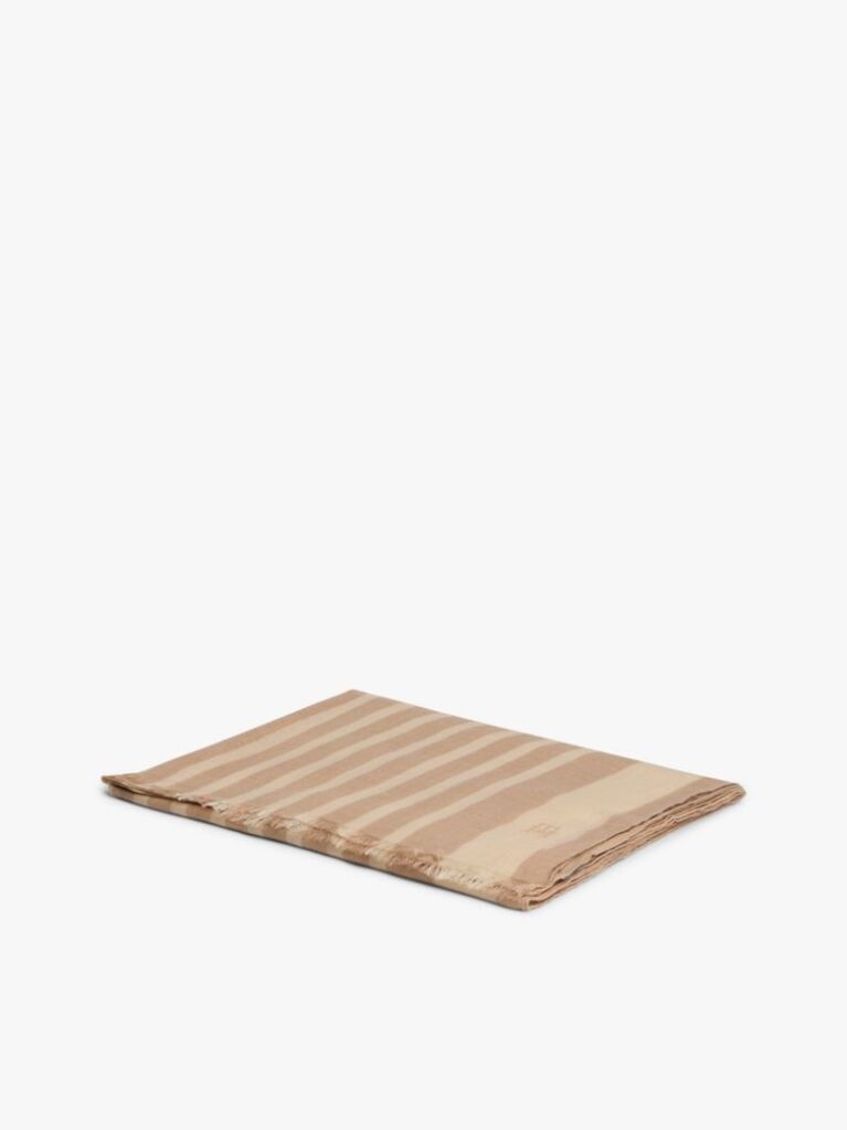 Beige Chic TH Monogram Rectangular Scarf  Women