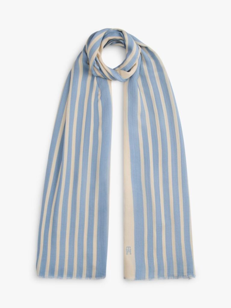 Blue Chic TH Monogram Rectangular Scarf  Women