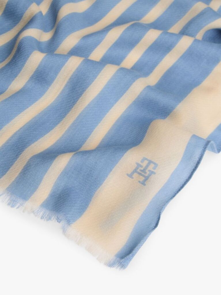 Blue Chic TH Monogram Rectangular Scarf  Women