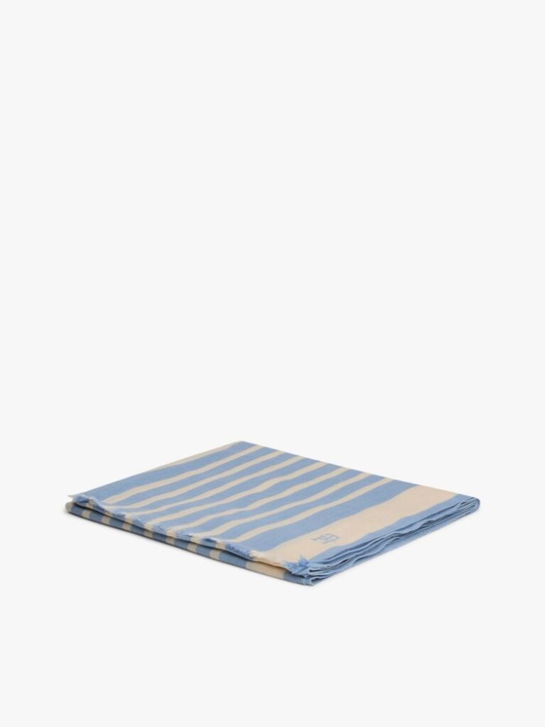 Blue Chic TH Monogram Rectangular Scarf  Women
