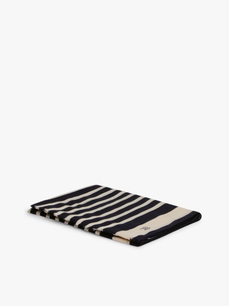Blue Chic TH Monogram Rectangular Scarf  Women