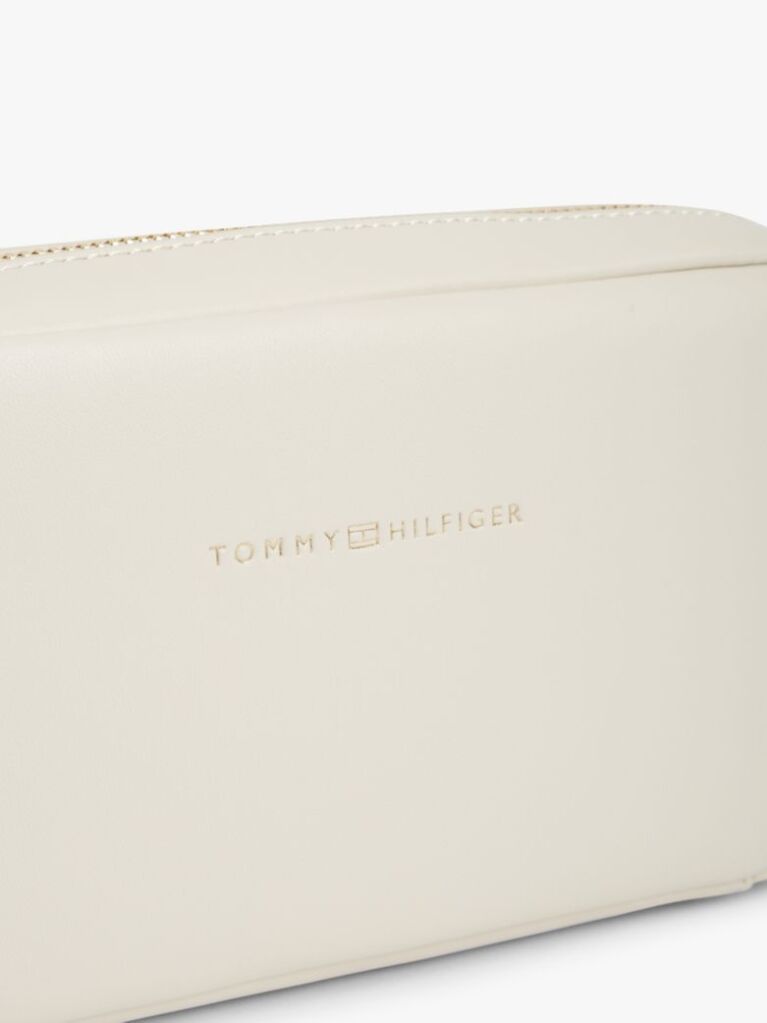 Beige Essential Debossed Crossbody Camera Bag  Women