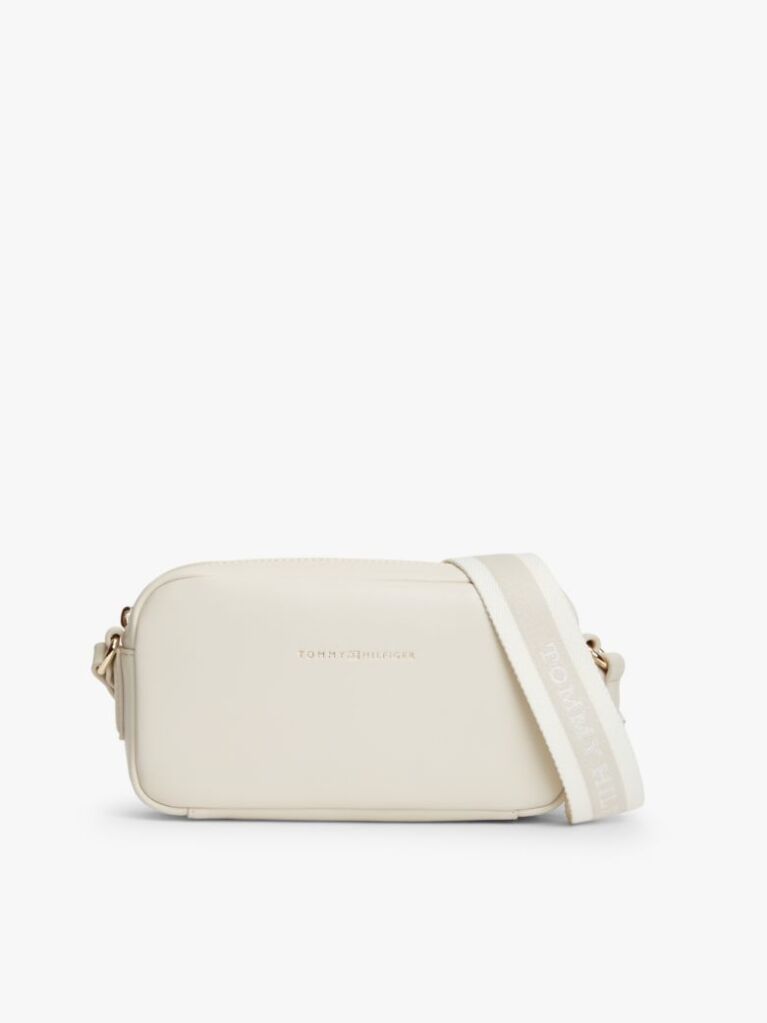 Beige Essential Debossed Crossbody Camera Bag  Women