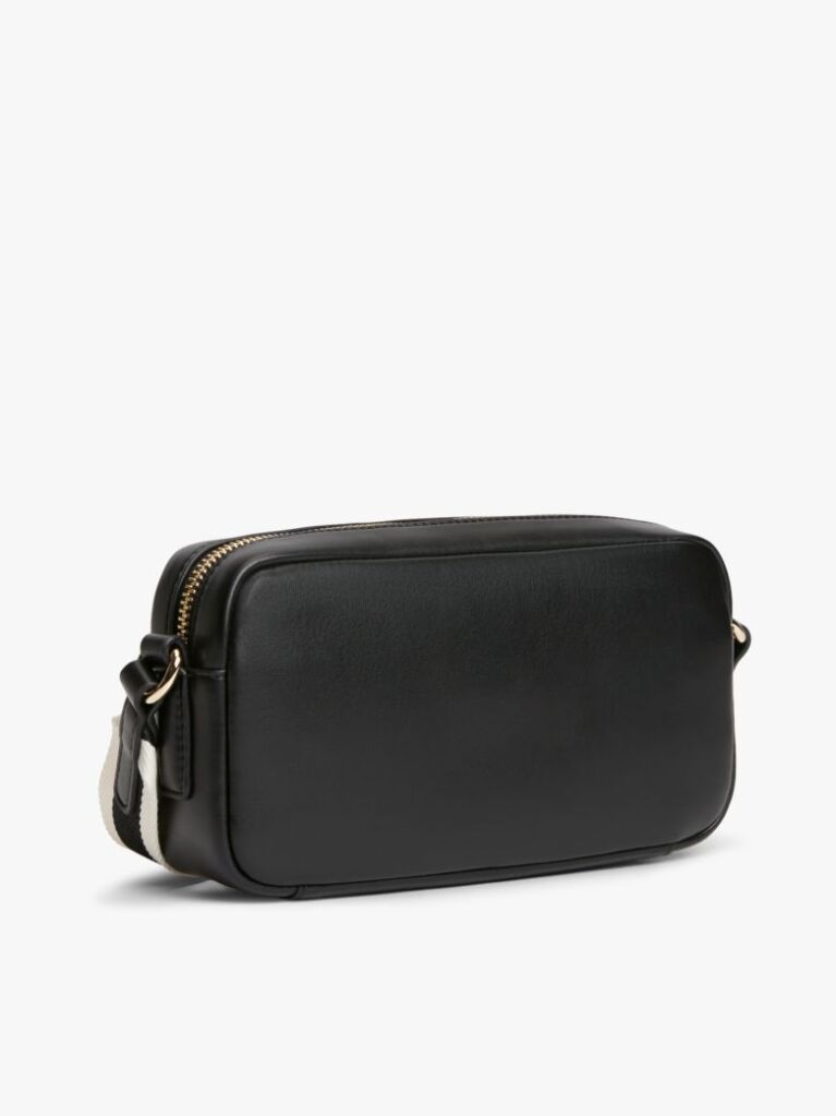 Black Essential Debossed Crossbody Camera Bag  Women