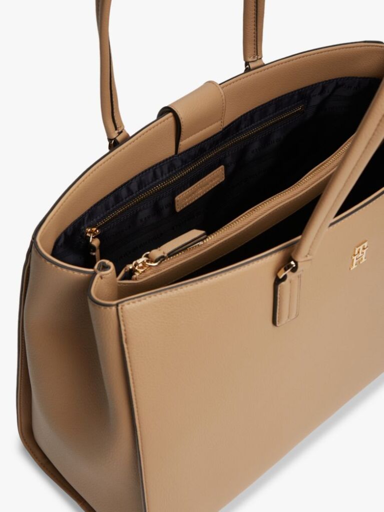 Brown TH Monogram Plaque Tote Bag  Women