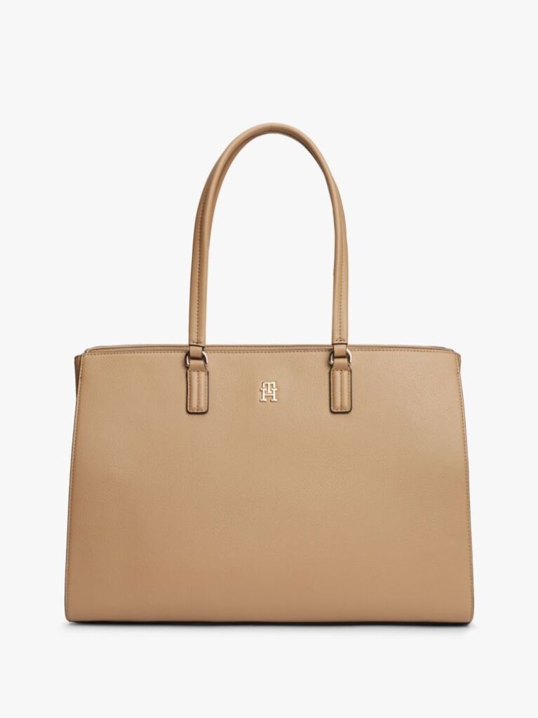 Brown TH Monogram Plaque Tote Bag  Women