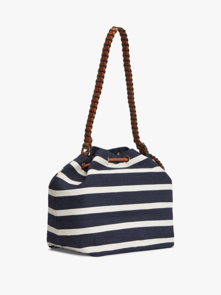 Multi Stripe Logo Adjustable Bucket Bag  Women